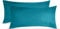 leevitex Kissenbezug | 2er Pack | 100% Baumwolle | Jersey | Kissenbezüge | Seitenschläferkissen | Kissenhülle | Nackenkissenbezug (Petrol/Smaragd Blau, 40 x 60 cm (für Nackenkissen geeignet)