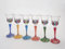 Perle d'Arte set 6 calici Adagio cl.15 multicolore in cristallo dipinti a mano Murano style Venezia