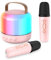 Karaoke Machine for Kids with 2 Microphones, Girls Toys Portable Kids Karaoke Machines for Girls with LED Party Lights,Bluetooth Speaker Birthday for Kid,14-18 Years Old(Pink 2 Mic)