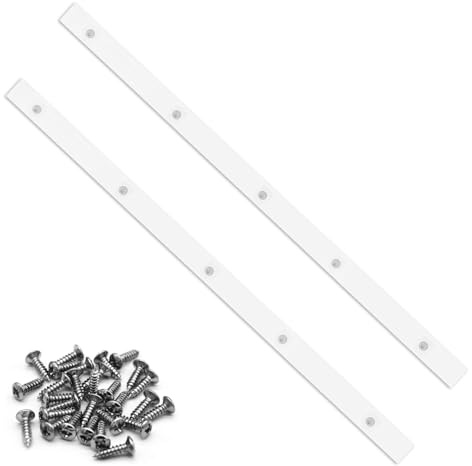 Crosscut Sled for Table Saw - Premium UHMW Plastic - 3/4 X 3/8 X 17 - Predrilled Holes and Screws - Ideal for U Tracks, Woodworking, Miter Slots, Router Table, Bandsaws - 2 Bars Included