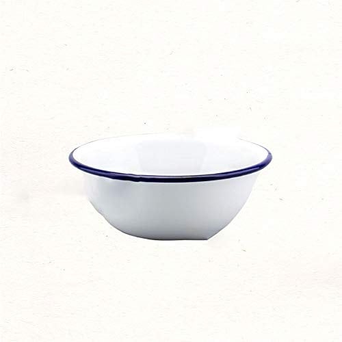 DDNGEJ Bowl Porcelain Enameled Bowl,Enamel Plates Deep Dish Snack Tray Water Cup Salad Bowl Dinnerware