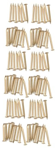 ULTECHNOVO 3 Sets 8 Mm Runde Messingnägel Dekorative Nägel Für Möbelscharniere Bastelbeschläge Set 200 Stück * 3