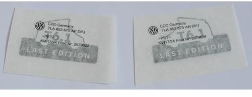 Volkswagen 7LA853675AN 7LA853675AP Schriftzug Last Edition T6.1 Aufkleber California, schwarz/Chrom
