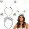2 Pcs Alien Haarreif, Alien Haarreif Silber, Alien Kopfschmuck für Karneval, Space Haarreif, Space Girl Haarreif, Discokugel Galaxy Space Haarreif, Alien Kostüm Accessoires für Damen Kinder