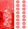 btfarm 16 Stück LED Valentinstag Lichterkette mit Batterie Klein, 2M 20LED Silberdraht Mini Lichterkette Batteriebetrieben, Micro Lichterkette Draht Wasserdichte für Hochzeit Party Innen Deko, Rot