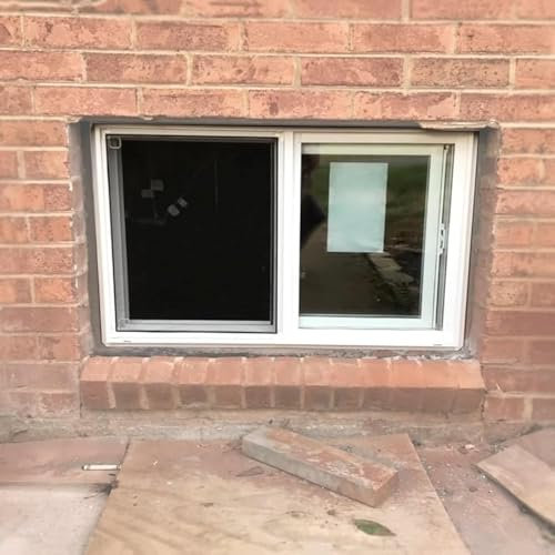 Weiße Fenster für Schuppen mit Belüftung und klarem Glas für Badezimmer, Spielhäuser, 90 x 40 cm, Weiß
