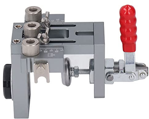 HUAHAIZY Woodworking Drilling Locator, 3-in-1 Drill Guide, Adjustable Puncher Tool, Quick Clamping Doweling Jigs, Pocket Hole Jig Kit, Woodworking Accessories