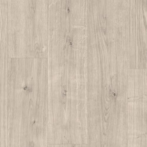 Atlan Pearl Oak Fc70 White Wood Effect Laminate Flooring For Bedroom, Dining Room, 8mm Thick Laminate Flooring, Suitable For Underfloor Heating