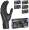 500 Stück (5x100) ARNOMED Einweghandschuhe Schwarz, Einmalhandschuhe XL, Nitril Handschuhe Einweg, Nitrilhandschuhe puderfrei, Gummihandschuhe Einweg, Schutzhandschuhe Nitril in XS, S, M, L, XL, XXL