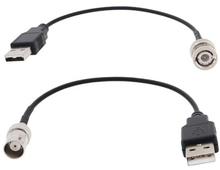 Create idea 2 Pezzi Cavo RG174 Da BNC Maschio Femmina A Connettore USB 2.0 Maschio Adattatore Cavo Dati Computer Adatto Per Test Coassiale Di Potenza (20 Cm 50 Ohm)