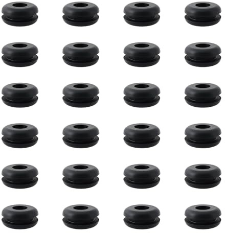 Briny River 24 arandelas de goma para placas de junta de goma para cerrar agujeros para agujeros de 1,27 cm en placas gruesas de 3,27 cm
