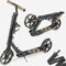 MOVINO Infinity Roller Scooter City Roller Tretroller Klappbar Höhenverstellbar Mit Flaschenhalter Für Jugendliche Und Erwachsene Tretroller mit Aluminium-Deck