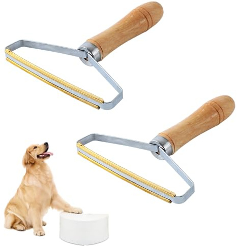 2 PCS Tragbarer Fusselrasierer,AQUILORA Fusselentferner Tierhaarentferner,Fusselbürste für Teppich, Kleidung, Sofa, Hundehaare, Katzenhaare, Wiederverwendbarer Lint Remover