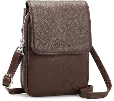 befen Echtleder Handytasche zum Unhängen Damen, Handytasche Damen mit RFID-Blockierung Kartenfächern Handytaschen