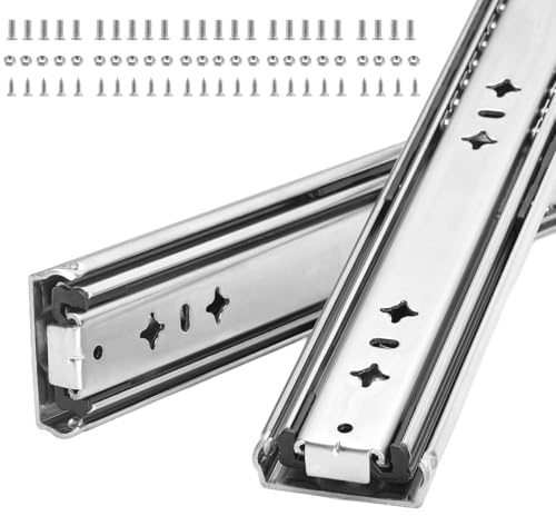 IPARTS EXPERT Heavy Duty Drawer Runners, 1000mm Drawer Slides Full Extension Ball Bearing Rails Track Guide Glides Side Mount Max Load 120kg 1pair for Good Shelf, Van, Truck, RV, Camping