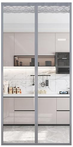 MAODUZI Porte à Isolation Magnétique 90x200CM, Anti Froid et Chaleur Rideau Magnétique portes Montage Facile, Sans Percer, pour Chambre à Coucher, Cuisine.- D