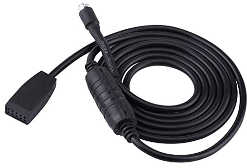 Aumotop Car-Audio-3,5-mm-Aux-Eingangsadapter, MP3-Kabel für E46 1998–2006, Schwarze und Rote Kabel, Plug-and-Play, Kompatibel mit CD- oder Kassetteneinheit, Geeignet für Auto-Enthusiasten