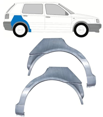 Reparaturblech Kotflügel hinten für Volkswagen Golf 3 1991-1998 / Links+Rechts