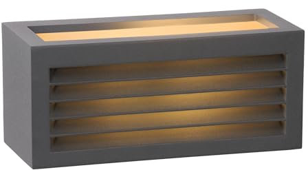 LUCIDE DIMO - Wandleuchte Innen/Außen - 1xE27 - IP54 - Anthrazit