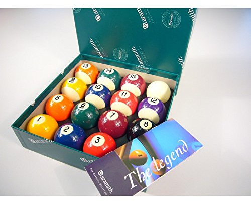 Aramith Premier Spots-Stripes 2 1/16 Pool Balls with 1 7/8 White