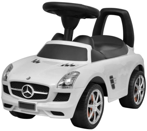 vidaXL Rutschauto 6 Geräusche Weiß Rutscher Kinderauto Bobbycar Kinderfahrzeug