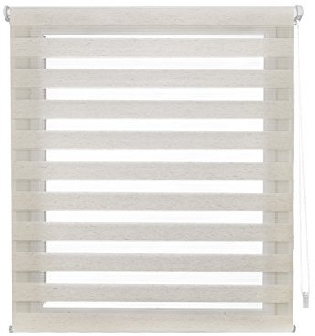 Blindecor - Indus doppelrollo klemmfix ohne bohren - duo rollo klemmfix Leinfarben - 42 x 180 cm (Breite x Länge) Stoffgröße 39 x 175 cm