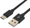 everActive USB USB-C/Typ C Kabel, Nylonkabel, schnelles Laden mit bis zu 3 A, 100 cm lang, schwarz, Modell: CBB-1CB
