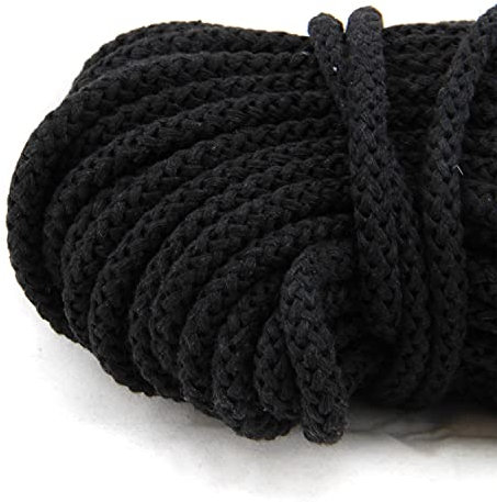 NTS-Nähtechnik - Cordoncino da 50 m | 100% cotone | 8 mm con anima in poliestere | nero