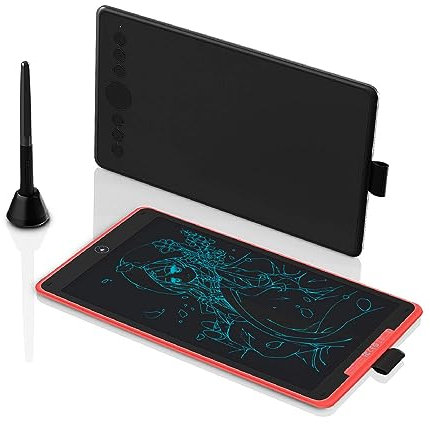 HUION Inspiroy Ink H320M Tableta Gráfica de Diseño de Doble Propósito y Tableta de Escritura LCD, Compatible con Función de Inclinación, Compatible con Windows macOS Android (Negro Cuarzo)