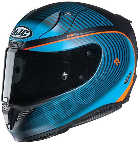 HJC Helmets Herren Nc Motorrad Helm, Blau/Orange, S