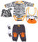 Neugeborene Puppe Kleidung Set 50-55cm/20-22in Simulation Infant Doll Kleidung Set Cute Striped Cartoon Bär Kleidung für Kinder Puppe(Baby Bär Kleidung)