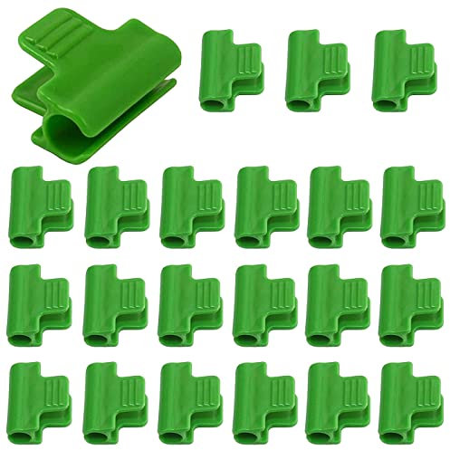 20 abrazaderas de tubo para estacas de plantas de 16 mm de grosor, película de invernadero, cubierta de fila, red de túnel, clips de aro