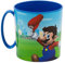 ILS I LOVE SHOPPING Tazza Bicchiere in plastica 350ml per Microonde con manico Bambini colazione BPA-free Mario