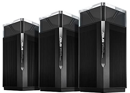 ASUS ZenWiFi Pro XT12 (3 Pack) - Sistema en Malla Wi-Fi 6 tribanda AX11000: hasta 557 Metros Cuadrados de Cobertura, Funciones de Seguridad, Controles parentales y Dos Puertos Ethernet de 2.5G