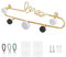 Echehi 5 Haken Goldenen Kleiderhaken mit love Buchstaben, Selbstklebend oder Bohren 2 Wege Installation Home Decor Metall Garderobenleiste, Garderobenhaken, Schlüsselbretter