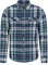 Mountain Warehouse Trace Mens Flannel Long Sleeve Shirt - Lightweight & Breathable Casual Checks Shirt in 100% Cotton with Buttoned Front Pockets - for Travel & Walking Light Blue 2XL