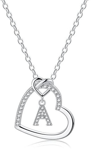 TINGN Personalisierte Geschenke für Sie Kette - Damen Kette mit Buchstaben Kette Damen Kette Mädchen Geschenke für Mädchen Frauen Kette mit Buchstaben A Kette Damen Halskette Mädchen Kinder Geschenke