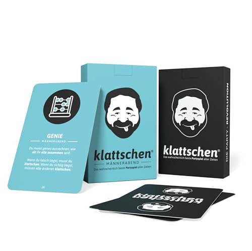 DENKRIESEN - klattschen® & klattschen® Männerabend - Das wahrscheinlich Beste Trinkspiel Aller Zeiten | Partyspiel | Kartenspiel | Spieleabend | Perfekt zum Jungesellenabschied