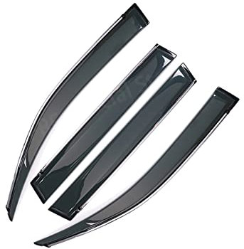 Car Windabweiser Windschutzscheibe Für VW Für Golf Für Sportsvan SV 2015 2016 2017 2018 2019 2020 Deflektoren Auto Seitenfenster Visiere Trim Seitenfenster-Visier-Abweiser (Farbe : Schwarz)