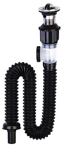 Kit di Scarico Lavandino Bagno, Pop-Up Tappi di Scarico, Scarico Lavabo Bagno, Valvola di Scarico Lavabo, Universale Scarico per Lavabo, di Odori e Insetti, per Bagno e Cucina