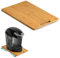 ANBOXIT Bamboo Appliance Slider, Sliding Tray for Kitchen Appliances, Countertop Rolling Tray, Coffee Maker Slider Tray with Rubber Wheels, Deep - Medium (14.5D x 9.5W)