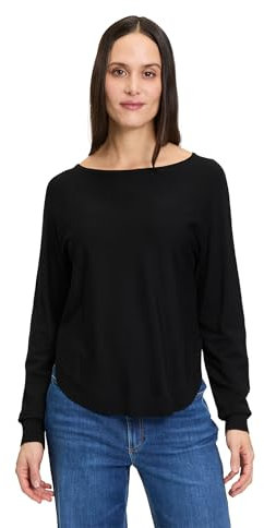 Betty & Co Damen Feinstrickpullover mit U-Boot-Ausschnitt Schwarz,40