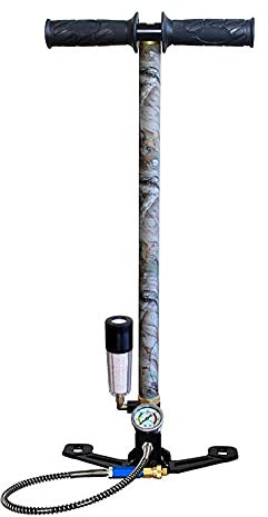 Submersible Sump Pump High Pressure Pump Foldable Stainless Steel Hand Operated Air Pump For Bicycles Motorcycles Cars, 3 Stage 300bar 30mpa 4500psi Transfer Pump (Color : Camo, Size : Large Base)