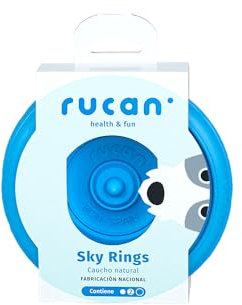 RUCAN Sky Rings Pack Medium | Multifunktionales Hundespielzeug-Set | Aromatisierter Naturkautschuk | aktives und gesundes Spiel | ideal für mittelgroße und kleine Rassen