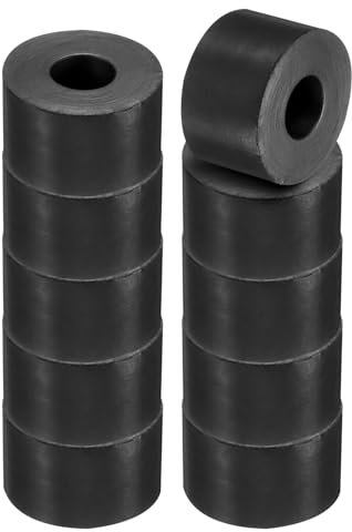 PATIKIL Entretoise en Caoutchouc Polyvalente, Lot De 10, 1OD 0.39ID 0.6Épaisseur, Rondelle en Néoprène Anti-Vibration et Isolante pour Boulons HVAC et Accessoires De Voiture