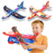 Avion Polystyrene Planeur avec Pistolet Catapulte, 3 Pièces Avion Jouet Volant Enfant LED Maquette Avion, Jeux de Lancer Exterieur Intérieur Cadeau Anniversaire Garçon Fille Ado 3 4 5 6 7 8 9 10+ Ans