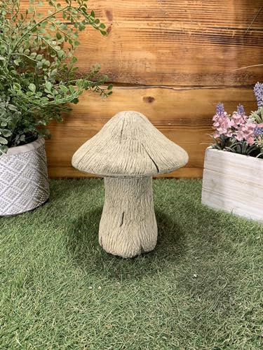 STONE GARDEN TRADITIONAL TOADSTOOL MUSHROOM 2 PIECE CONCRETE ORNAMENT