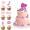 Decorazioni Torta 35 Pezzi Decorazioni per Cupcake a Tema Principessa Princess Decorazioni per Torte Glitterate Rossetto con Tacco Ragazza Tema Compleanno Festa Favors Supplies