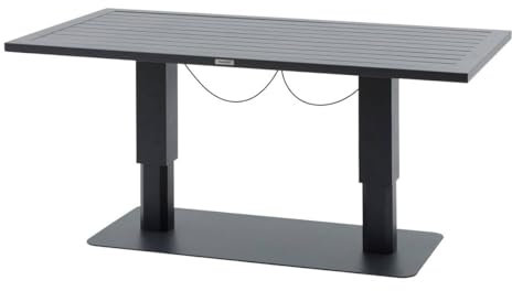 Hespéride - Table de Jardin relevable rectangulaire salimia Graphite 150 x 80 x 69cm en Aluminium