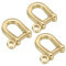 PATIKIL Manilles à Anneau en D, 3Pcs 1/4 Pouce Largeur Intérieure Petites Manilles en Forme de U en Laiton Massif pour Le Remplacement de l'Artisanat du Cuir Bricolage